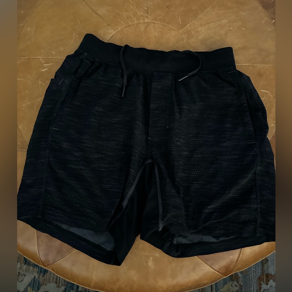 Lululemon black T.H.E shorts 7”